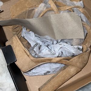 Nude Suede Strappy Heels